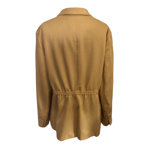 M.M. LaFleur Drawstring Waist Pale Yellow Blazer Size 12 - Picture 10 of 16